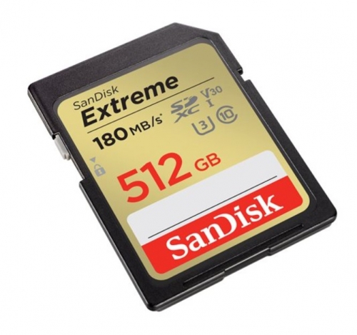 Cartão de memória flash 512 GB SanDisk Extreme - SDSDXVV-512G-GNCIN