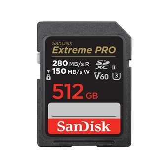 Cartão de Memória SanDisk Extreme PRO 512GB V60 UHS-II
