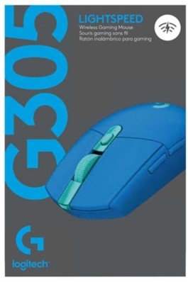 Rato Logitech G G305 óptico 6 botões sem fios 2.4 GHz receptor sem fio USB azul, 910-006015
