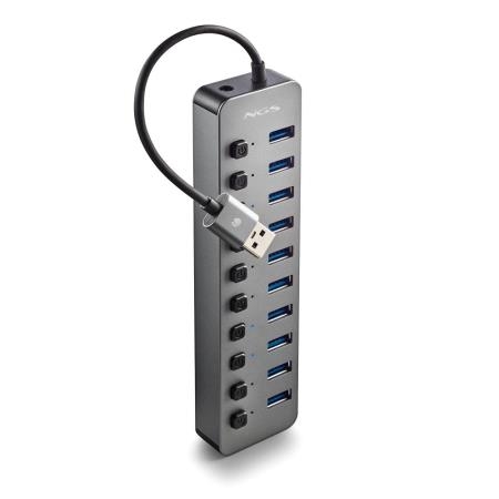 Adaptador 10 Ports USB IHUB10 NGS