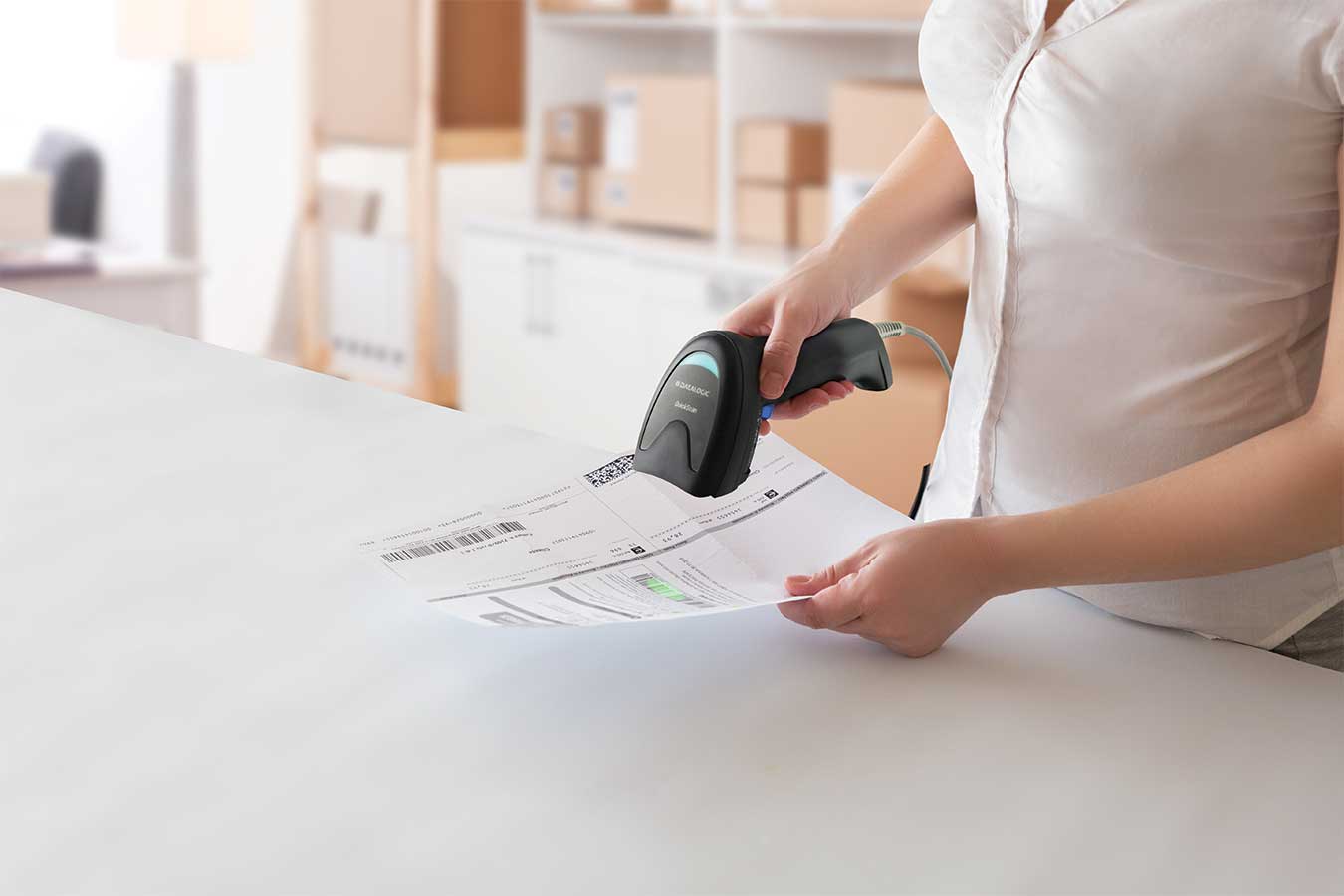 Scanner Datalogic QuickScan QD2220, Kit, Linear Imager, Interface USB, Preto ,c/ cabo e suporte