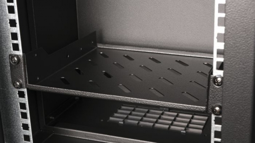 PRATELEIRA FIXA EQUIP 10', 1U, 200MM, PRETA