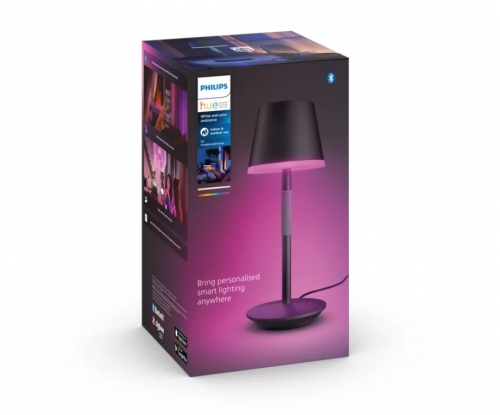 Candeeiro de mesa portátil Hue Go Preto