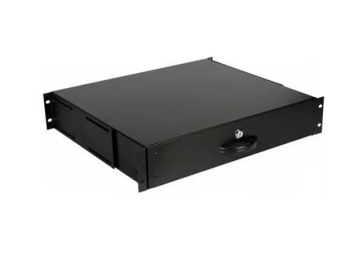 EQUIP GAVETA COM FECHADURA 19Ž, 2U, RAL9005 Preto