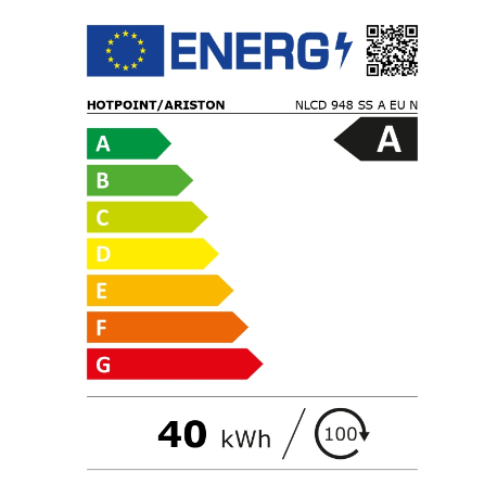 Maquina Lavar Roupa Hotpoint NLCD-948-SSAEUN 9Kg 1400rpm Inox Classe A 