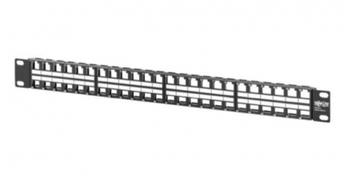 Painel de correção Eaton N062-048-KJ não blindado montagem em suporte preto 1U 19" 48 portas