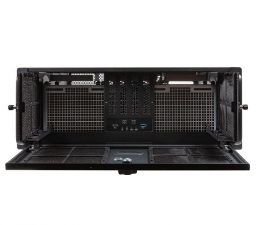 Caixa RACK UK4339H- 19" 4U SILVER/ BLACK 1*USB 3.0 + USB C . Admite refrigeração líquida 360