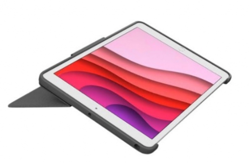 Teclado Logitech Combo Touch trackpad retroiluminação Apple Smart connector QWERTY Reino Unido cinzento oxford, 920-011441