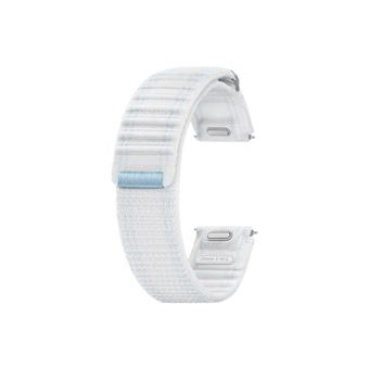 Bracelete de Tecido (M/L) para Samsung Galaxy Watch7 - Branco e Azul