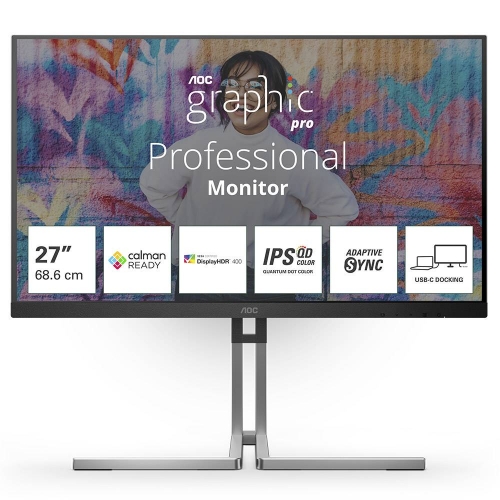 Monitor AOC 27 polegadas Graphic Pro Q27U3CV IPS QD 16:9 75Hz Adaptive-Sync 