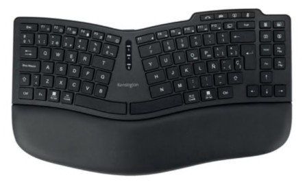 Teclado Kensington Pro Fit Ergo KB675 EQ recarregável TKL  2.4 GHz, Bluetooth QWERTY Espanhol preto, K75491ES