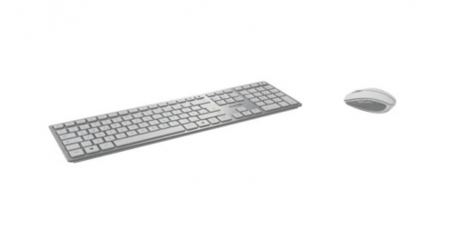 Teclado e rato CHERRY DW 9100 SLIM sem fios 2.4 GHz, Bluetooth 4.0 Americano com símbolo de Euro branco, prata, JD-9100EU-1