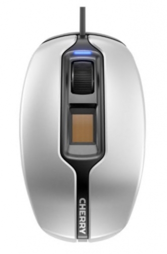 Rato com fio Cherry MC 4900 com impressão digital, prata/preto JM-A4900