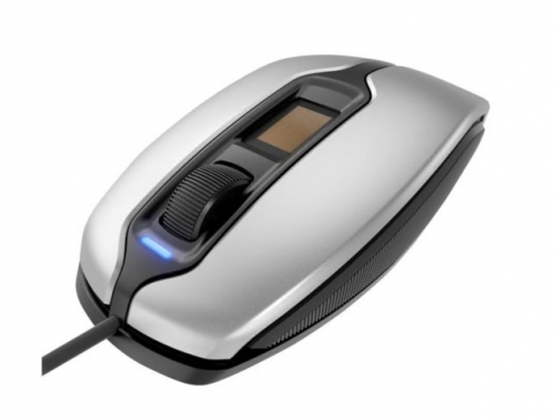 Rato com fio Cherry MC 4900 com impressão digital, prata/preto JM-A4900