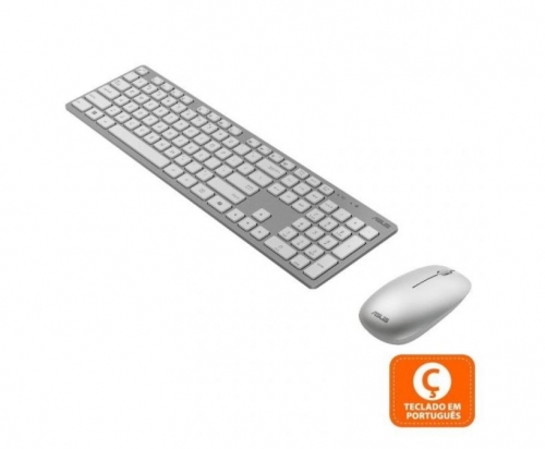 Teclado Asus PT + Rato W5000 Sem Fios com Layout CoPilot Branco