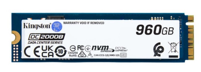 Disco Kingston Data Center DC2000B SSD Enterprise 960GB M.2 2280 PCIe 4.0 x4 (NVMe), SEDC2000BM8/960G