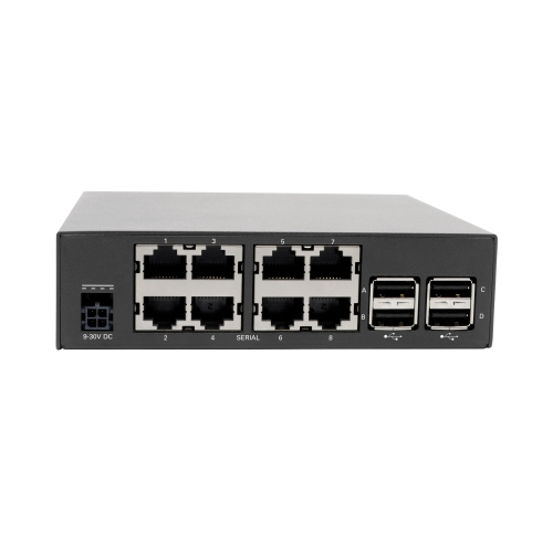 Servidor de console de 8 portas da série Tripp Lite com modem integrado, NIC GbE duplo, Flash de 4 Gb e SFP duplo