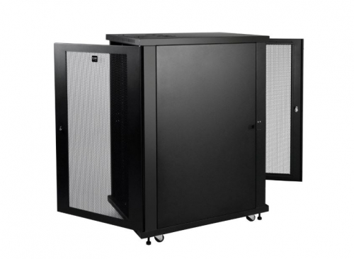 Armário rack 24U Rack independente para servidor Preto 