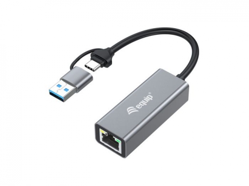 Adaptador de rede USB-C para Ethernet de 2,5 Gigabits (USB-C+A) 133495