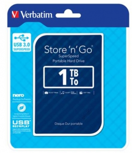 Disco Externo HDD Verbatim Store 'n' Go 2.5"" 1 TB