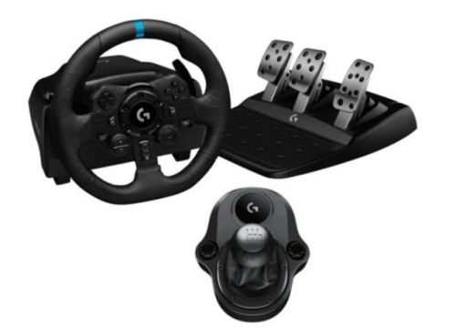 Conjunto de volante, pedais e alavanca de mudanças com cabo Logitech G G923 , 991-000532