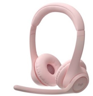 Auscultadores Logitech Zone 300 bluetooth sem fios rosa 981-001412