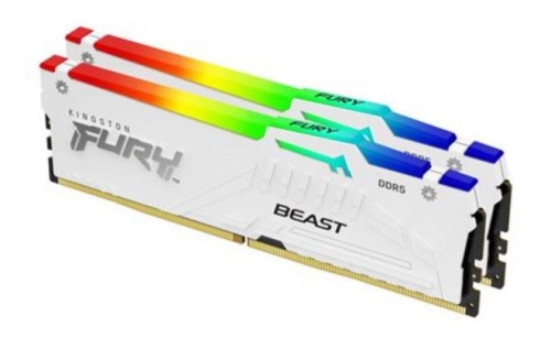 Kit de Memória KINGSTON 32GB 6000MT/s DDR5 CL36 DIMM (KIT 2) FURY BEAST Branco RGB