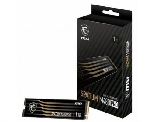 SSD M.2 PCIe 4.0 NVMe MSI 1TB SPATIUM M480 PRO -7400R/6000W-750/1.000K IOPS