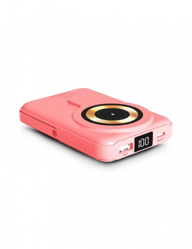 BATERIA MAGNÉTICA DE 10 000 MAH MAGSAFE COMPATÍVEL 10.000MAH - SUGAR CORAL