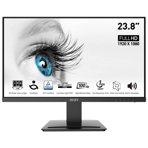 Monitor MSI PRO MP243X 24 polegadas FHD IPS 100Hz 1ms 250nits EyesErgo, LBLPro 