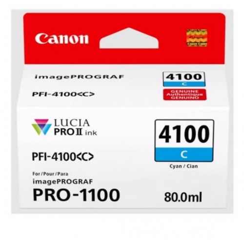 Tinteiro Canon PFI-4100 C 80 ml azul cyan original , 6778C001