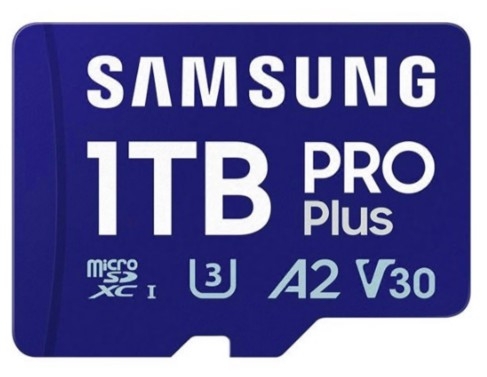 Cartão de memória flash Samsung PRO Plus MB-MD1T0SA 1TB A2 / Video Class V30 / UHS-I U3 microSDXC UHS-I