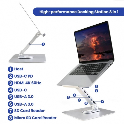 Suporte de Portátil EWENT EW1269 Aluminum com Rotação 360º