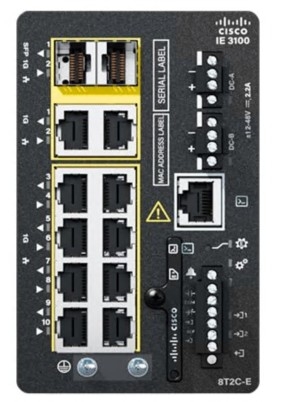 Switch Cisco Catalyst IE3105 Rugged Series Administrado 18 x 10/100/1000 + 2 x Gigabit combinado montável em trilho DIN, IE-3105-18T2C-E