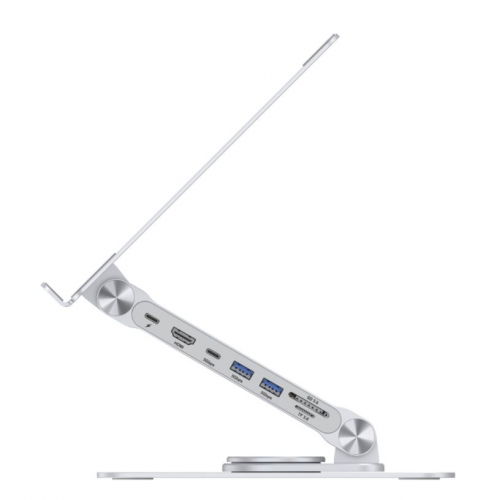 Suporte para computador portátil Conceptronic DONN27G Prateado DOCK 1xHDMI 1xUSB-C 2xUSB CREADER PD100W ALUMINIO