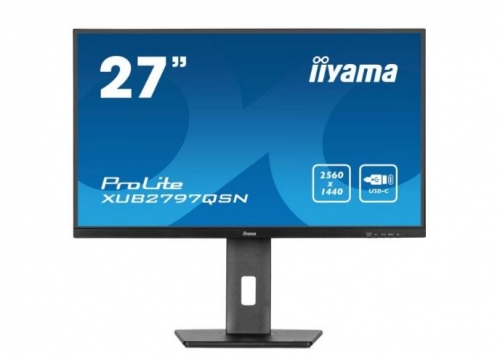 Monitor Iiyama ProLite XUB2797QSN-B1 27 polegadas LED IPS QHD 100Hz USB-C