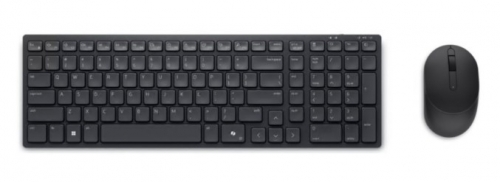 Conjunto KM555 Dell Pro Compact Silent Keyboard and Mouse teclado e rato 2.4 GHz, Bluetooth 5.1 Português preto, KM555-BLK-POR