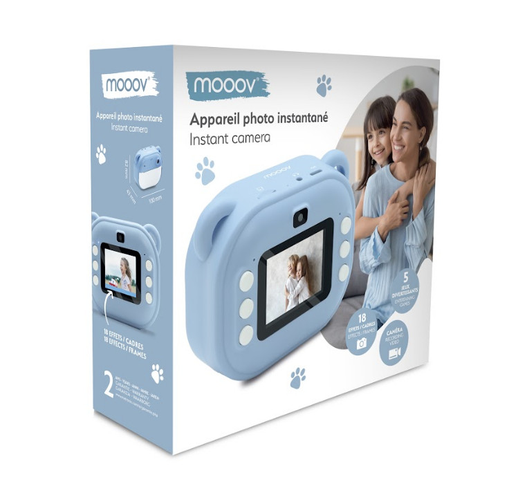 Máquina Fotográfica Instantânea para Criança Mooov azul 477522