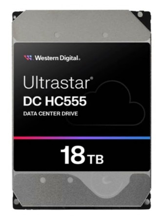 Disco WD Ultrastar DC HC555 Centro de Dados 18TB 3.5" SATA 6Gb/s 7200 rpm buffer 512MB