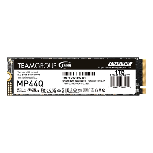 SSD M.2 PCIe 4.0 NVMe Team Group 1TB MP44Q - 7400R/6200W c/dissip Grafeno