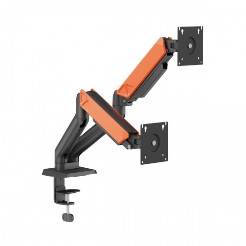 Suporte de Secretária Napofix GDM2200 Gaming Full-Motion 2x Monitores 13" - 32" Preto/Laranja GDM2200