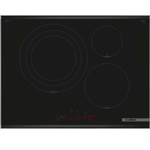 Placa Indução BOSCH - Serie6 PID775HC1E 71 cm, 3 Zonas, Preto