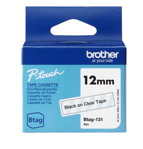 Fita Etiqueta Brother BTAG-131 Preto sobre claro