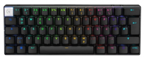 Logitech G PRO X 60 Teclado gaming 60% TKL luz traseira sem fios 2.4 GHz, Bluetooth QWERTY Padrão internacional americano