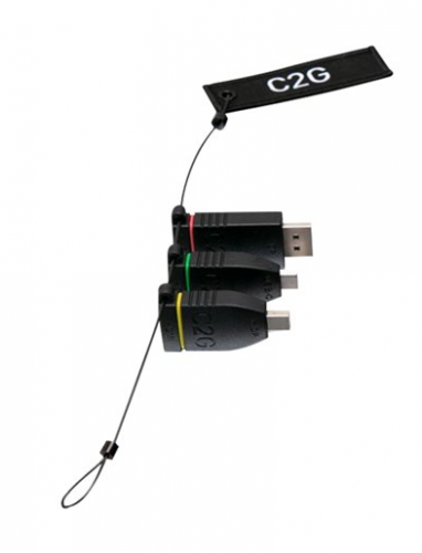 Kit de Anel Adaptador Universal de Áudio e Vídeo C2G 4K UHD com Conectores Coloridos - Preto , 29878