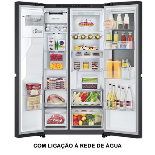 Frigorífico Americano LG - Side by Side GSXE90EVDD 628L Classe D