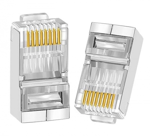 Cat.6A RJ45 Plugue Blindado 121147, 100 unidades/Conjunto