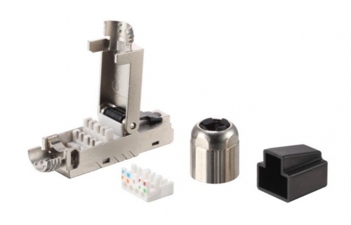 Conectores RJ45 Equip CAT8.1 Blindados – Montagem Sem Ferramentas, 5 Unidades – 121172