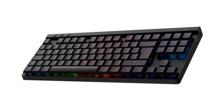 Logitech G G515 - Teclado - LIGHTSPEED - TKL - luz traseira - USB, Bluetooth, 2.4 GHz - QWERTY - Espanhol - interruptor: GL Tactile - preto
