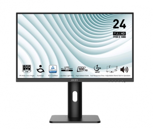 Monitor MSI PRO MP243XP 24 polegadas FHD IPS 100Hz 1ms HAS EyesErgo, LBL